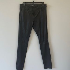 Vince leather low rise skinnies